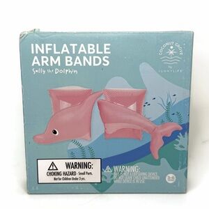 Sunnylife Kids Pink Inflatable Arm Bands Pink Dolphins
